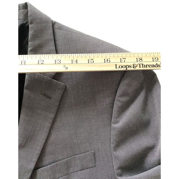 Tommy Hilfiger Gray Check 2-Piece Suit Jacket & Pants for Men Classic Fit Sz L40 - Picture 8 of 13